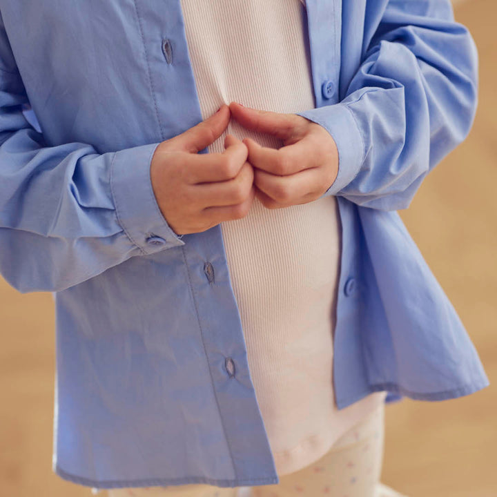 müsli POPLIN skjorte Langærmet bluse Shell blue 016392901