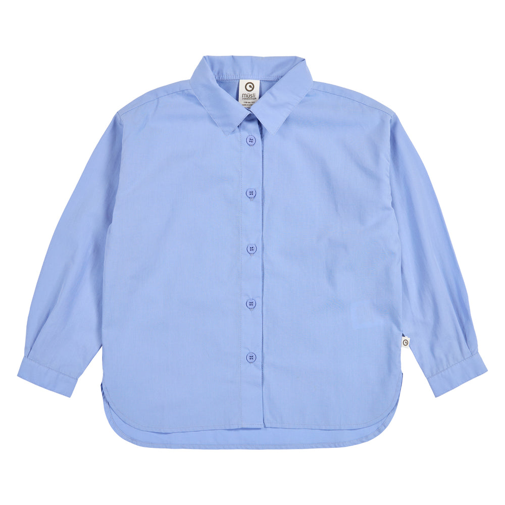 müsli POPLIN skjorte Langærmet bluse Shell blue 016392901