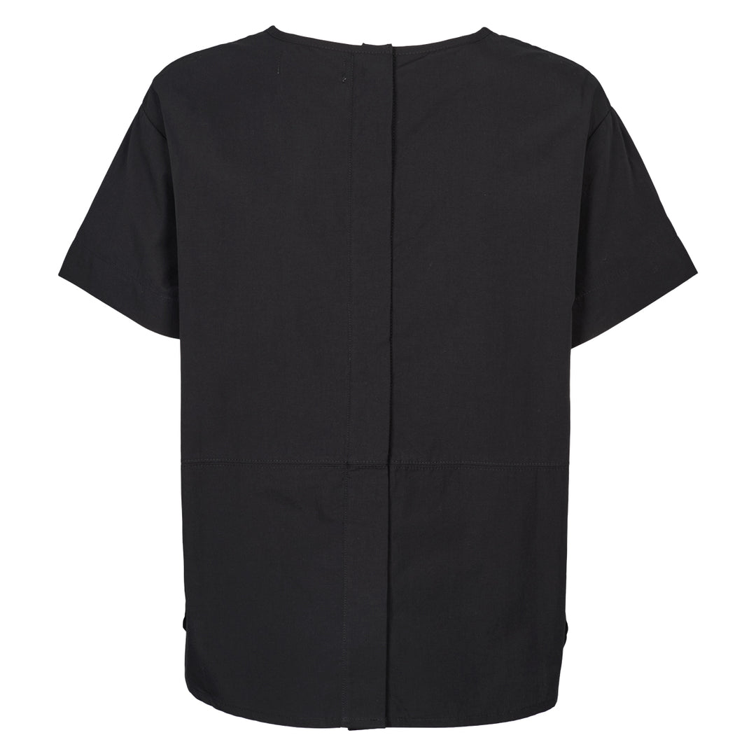 Conservandum POPLIN skjorte bluse BOX-FIT T-shirt Black 019400706