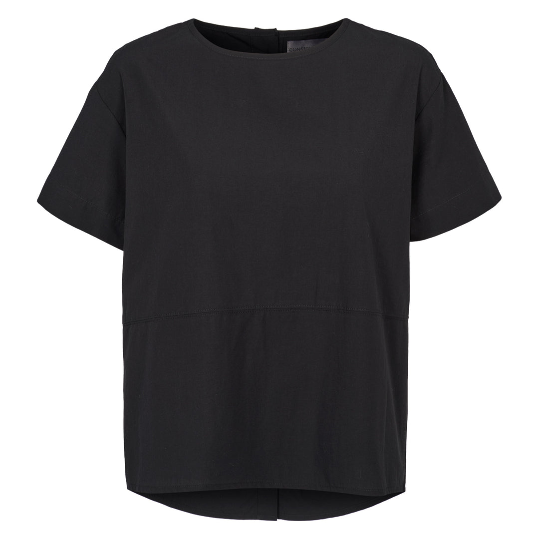 Conservandum POPLIN skjorte bluse BOX-FIT T-shirt Black 019400706