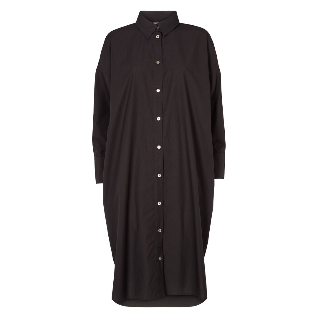 Conservandum POPLIN skjortekjole Kjoler Black 019400706