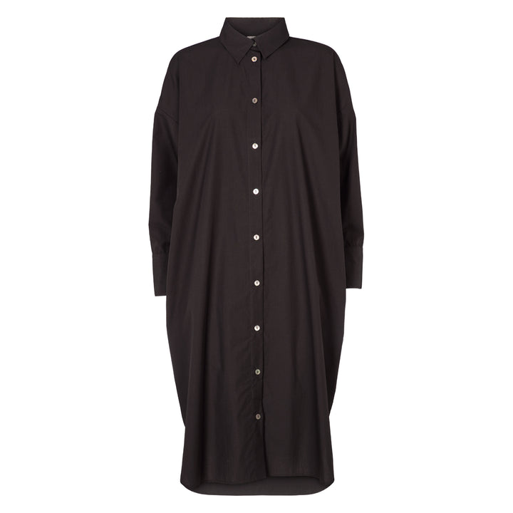 Conservandum POPLIN skjortekjole Kjoler Black 019400706