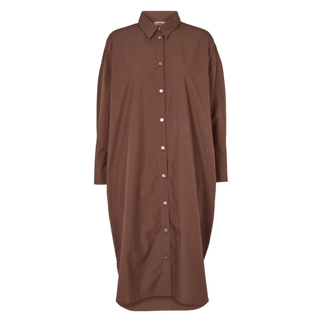 Conservandum POPLIN skjortekjole Kjoler French Roast 019101200