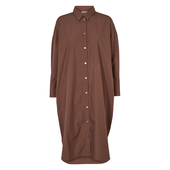 Conservandum POPLIN skjortekjole Kjoler French Roast 019101200