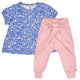 müsli PRIMROSE blomstret 2-delt sæt Bodystockings Azure blue/ Nectar/ Tofu 690000307