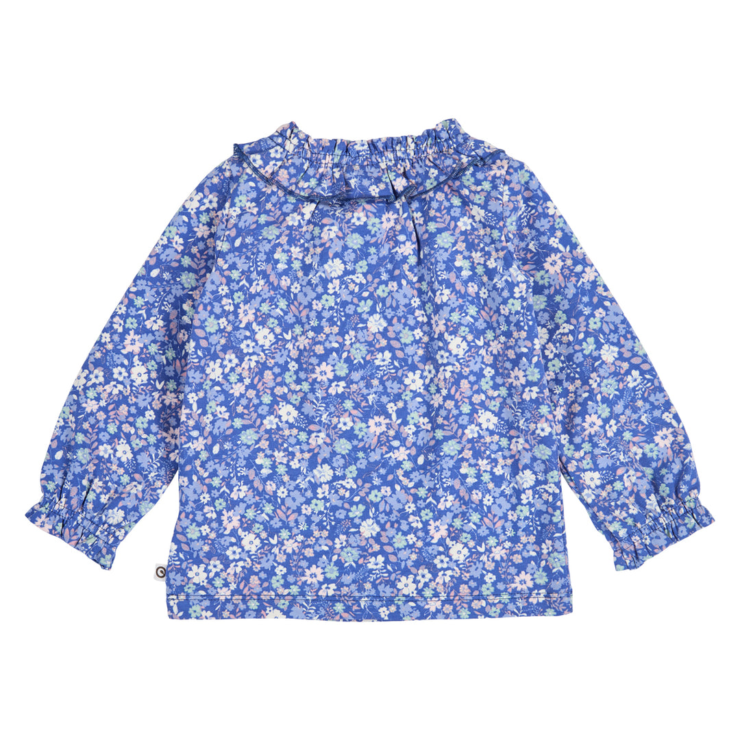 müsli PRIMROSE blomstret flæsekrave bluse Langærmet bluse Azure blue/ Nectar/ Tofu 690000307