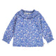 müsli PRIMROSE blomstret flæsekrave bluse Langærmet bluse Azure blue/ Nectar/ Tofu 690000307