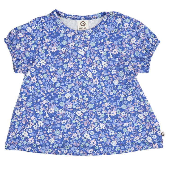 müsli PRIMROSE blomstret wide fit top T-shirt Azure blue/ Nectar/ Tofu 690000307