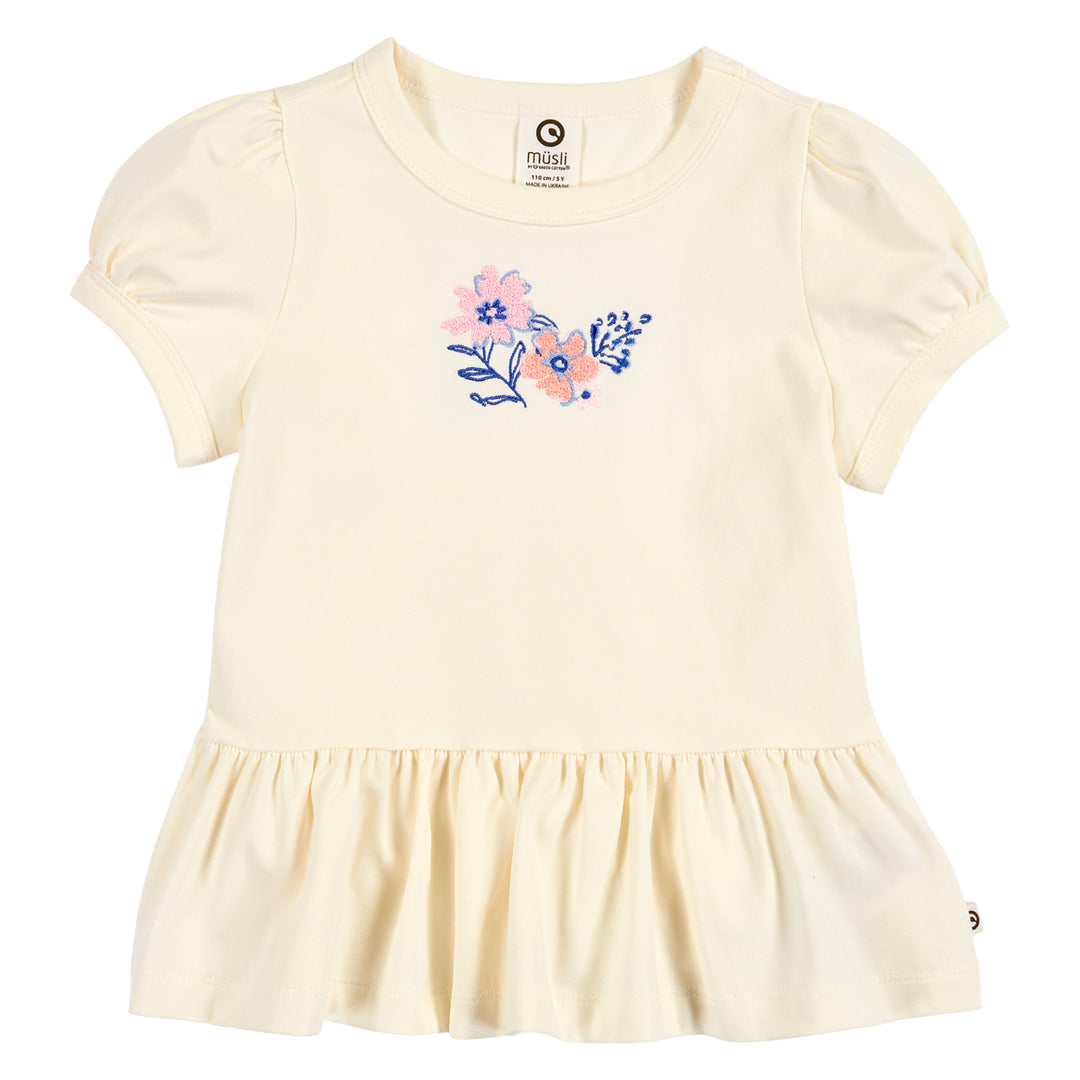 müsli PRIMROSE peplum top med blomster T-shirt Tofu 011480102