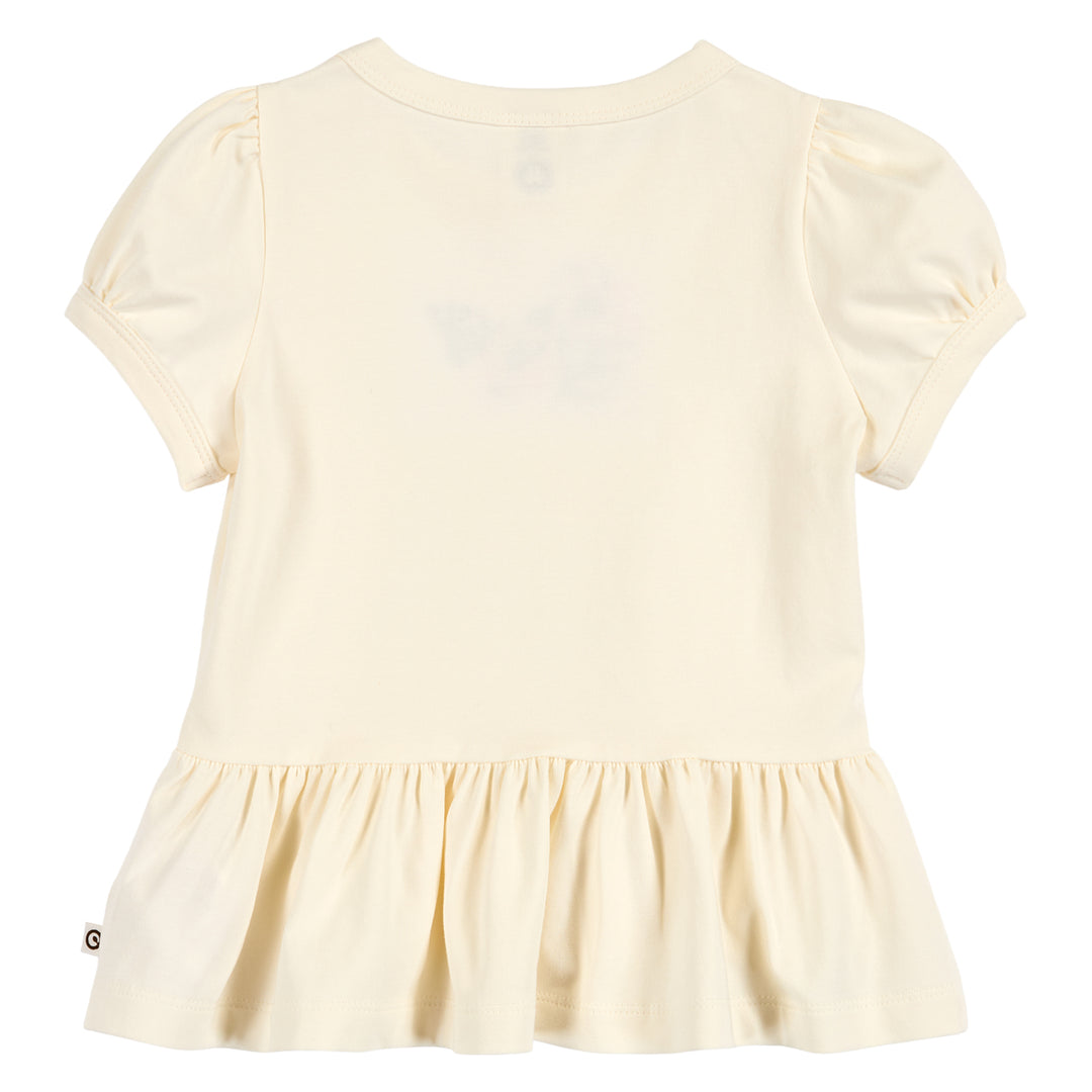 müsli PRIMROSE peplum top med blomster T-shirt Tofu 011480102