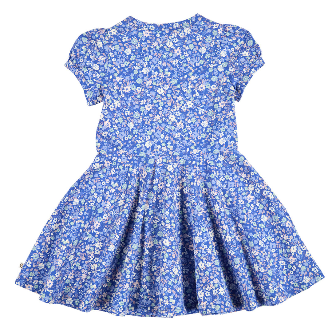 müsli PRIMROSE swing kjole med blomsterprint Kjoler Azure blue/ Nectar/ Tofu 690000307