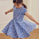müsli PRIMROSE swing kjole med blomsterprint Kjoler Azure blue/ Nectar/ Tofu 690000307