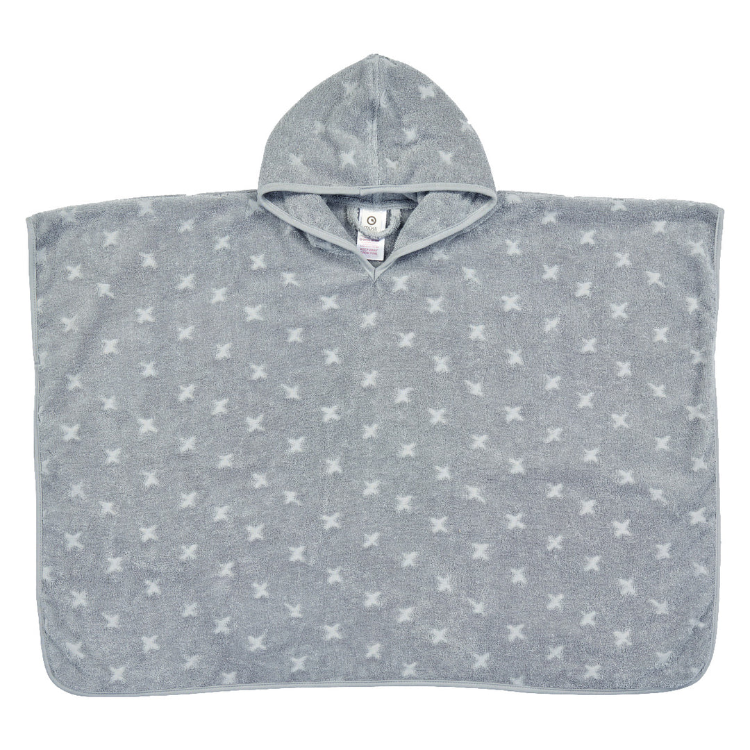 müsli Poncho med hætte Badekåber Jasmin blue 015430501