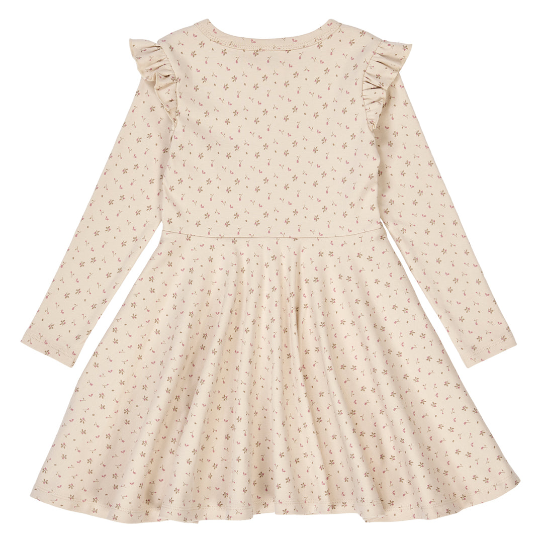 müsli ASTER rib swing kjole med blomsterprint Kjoler Oak/ Nostalgia rose/ Beige 690000251