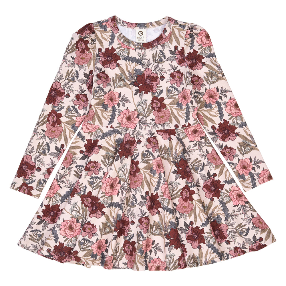 müsli RE-LOVED BLISS swing kjole med blomsterprint Kjoler Nightingale/ Root/ Nostalgia rose 690000252