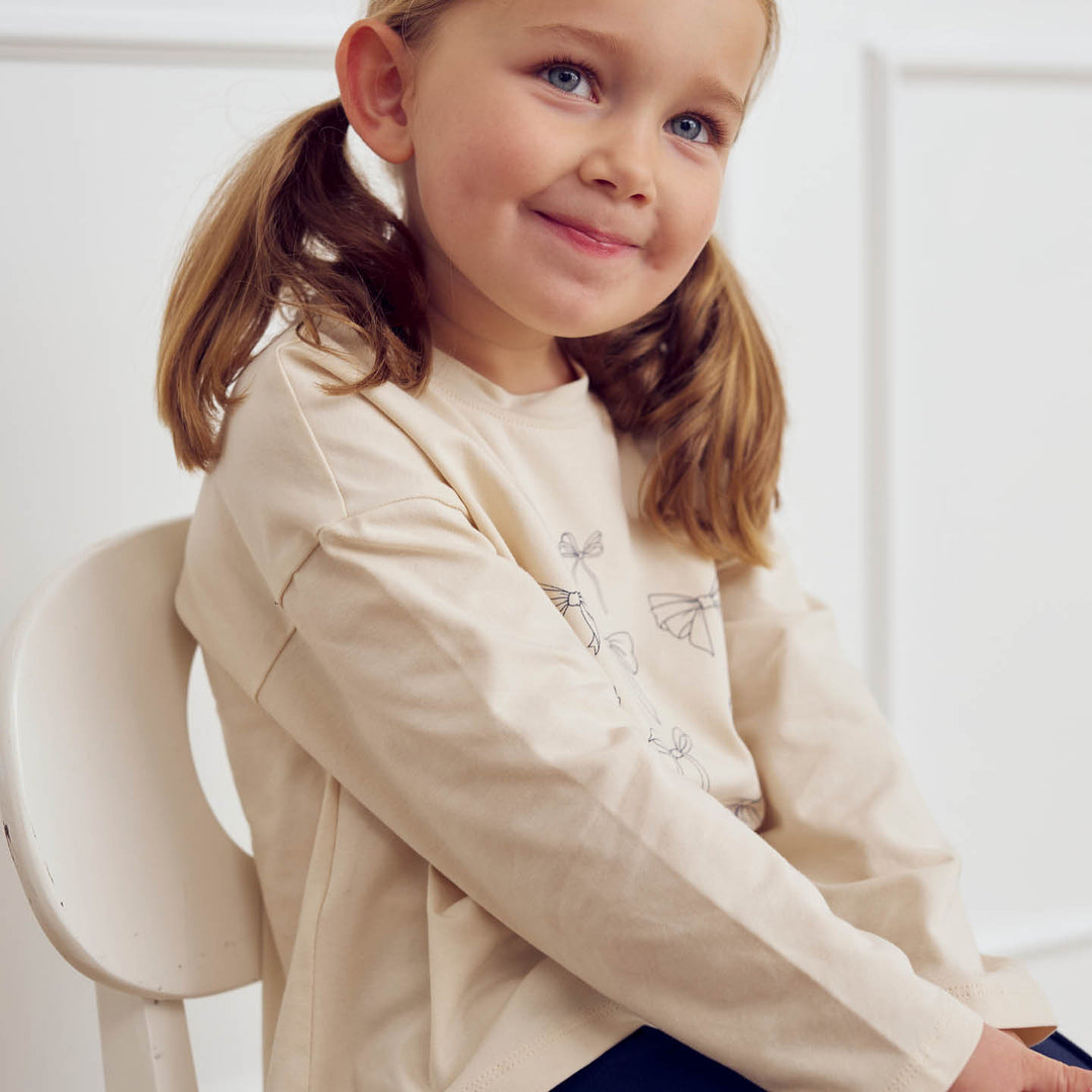 müsli RE-LOVED BOW bluse Langærmet bluse Oak 013040001