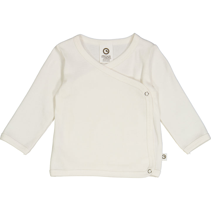 müsli RIB cardigan med krydslukning Langærmet bluse Balsam cream 011100100