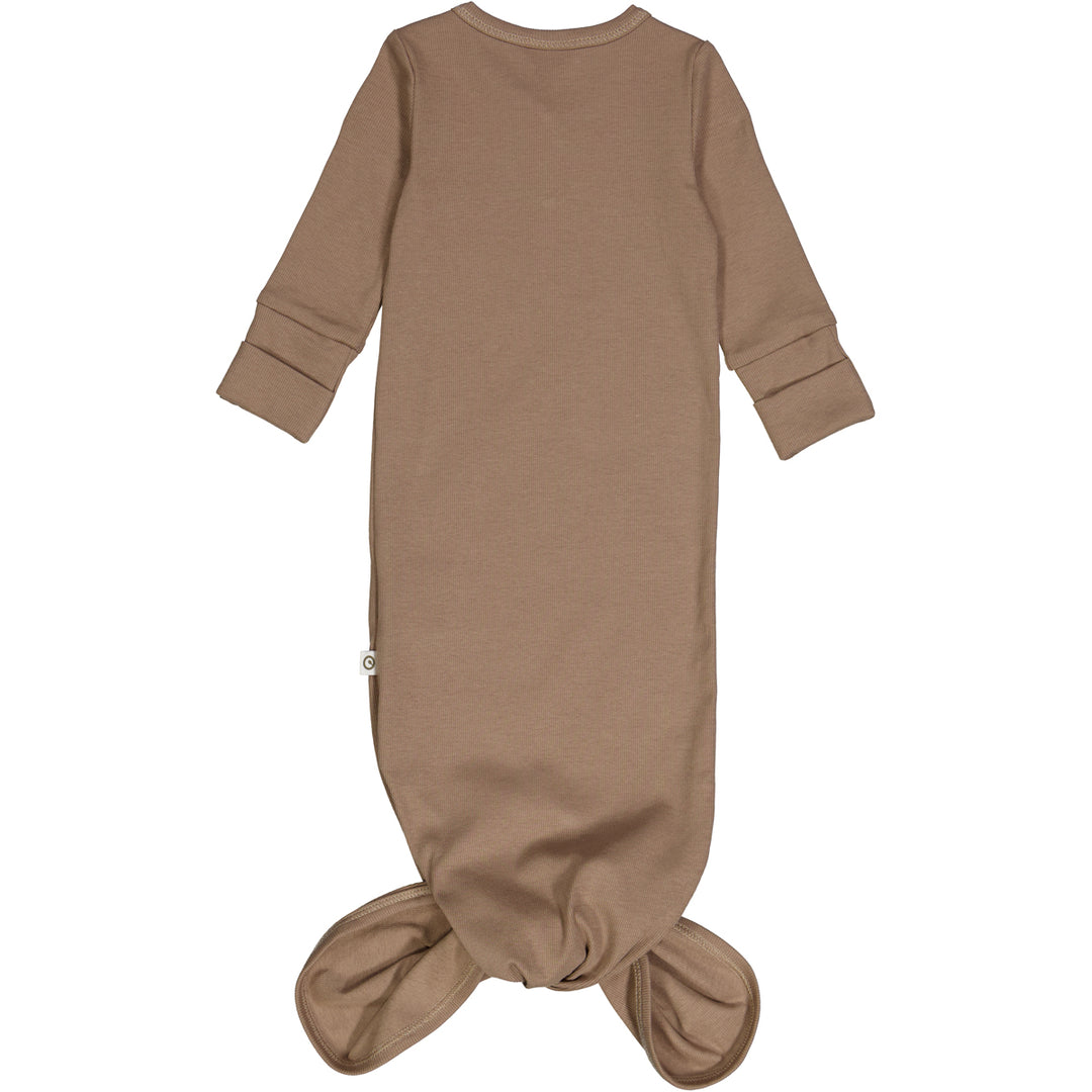 müsli RIB soveposedragt med knude Bodystockings Walnut 017080802