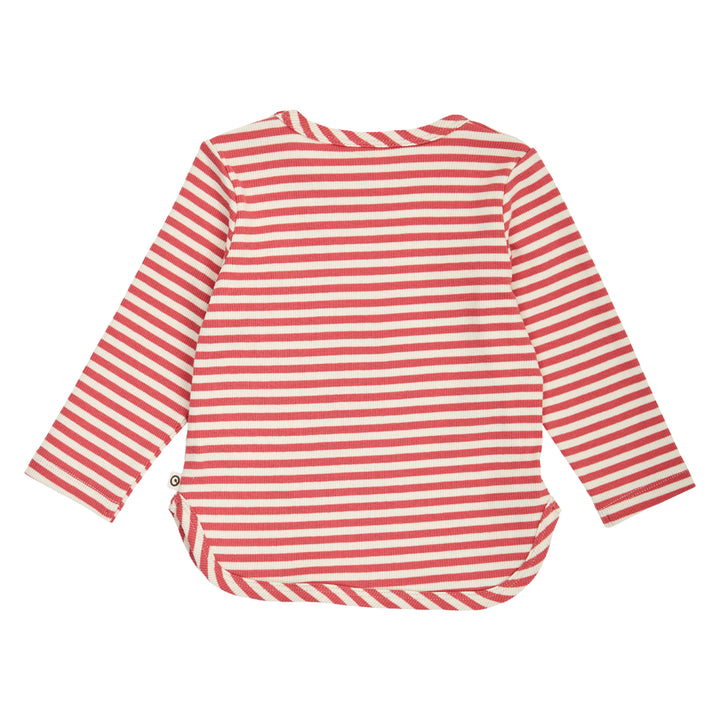 müsli RIB STRIPE bluse med lomme Langærmet bluse Mineral red/ Tofu 690000312