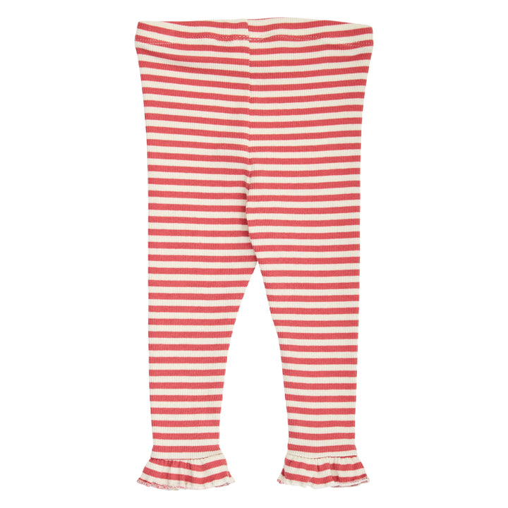 müsli RIB STRIPE flæse leggings Leggings Mineral red/ Tofu 690000312