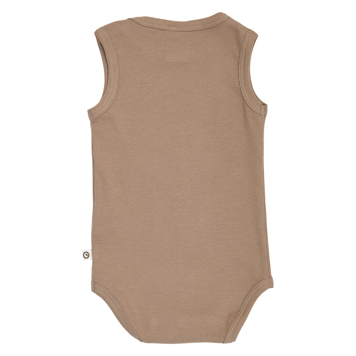 müsli RIB ærmeløs body Bodystockings Walnut 017080802