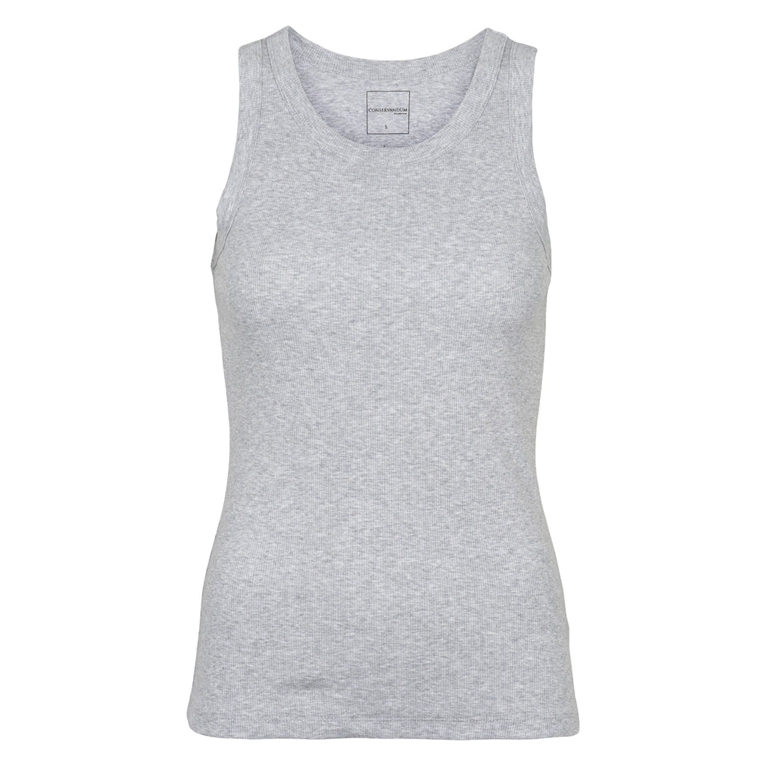 Conservandum RIB ærmeløs tank top T-shirt Pale greymarl 207670000