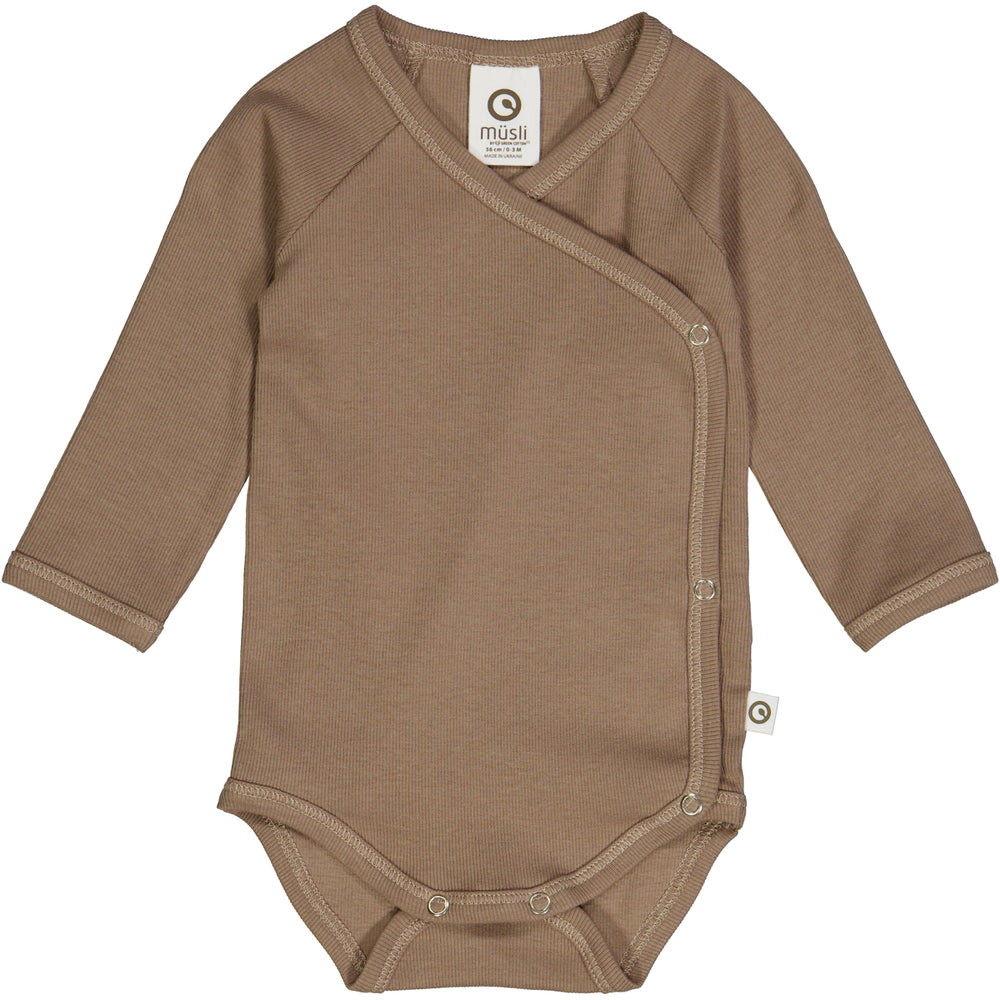 müsli RIB body med kryds lukning 2-pak Bodystockings Balsam cream/ Walnut 690000161