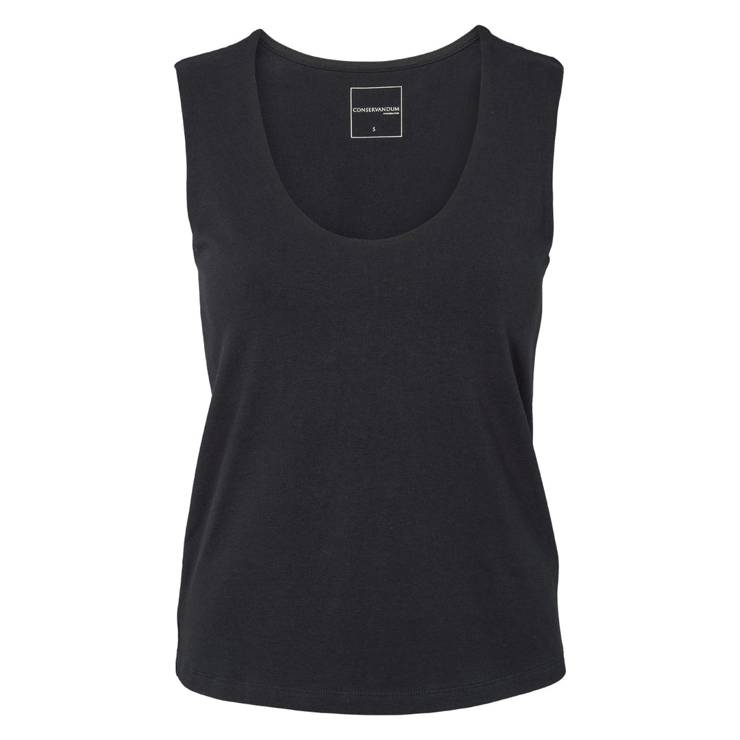 Conservandum SCOOP NECK top T-shirt Black 019400706