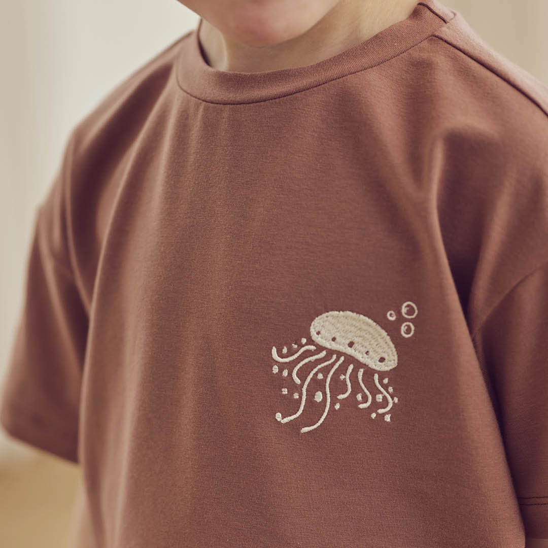 müsli SEA T-shirt med print T-shirt Pecan 018142101