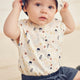 müsli SEA printet T-shirt T-shirt Tofu/ Hemp/ Navy 690000308
