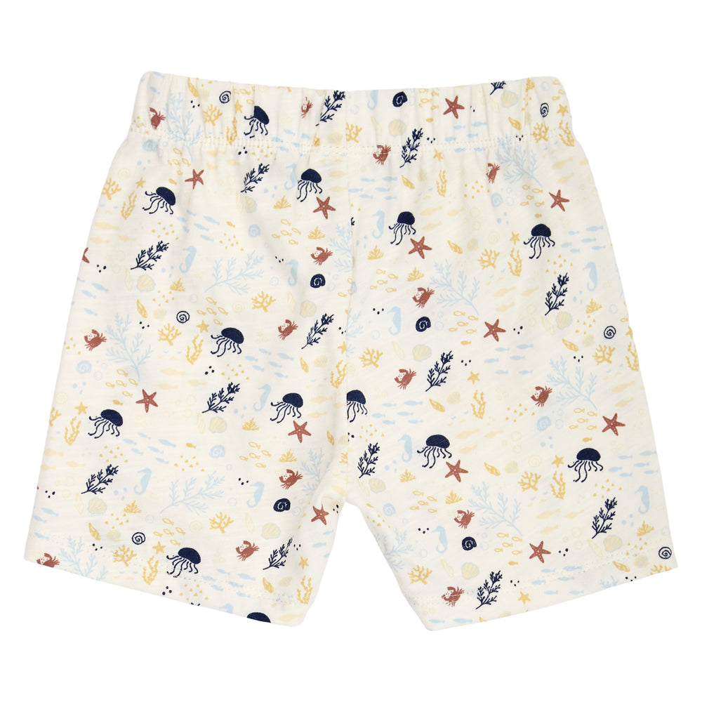 müsli SEA printet shorts Bukser Tofu/ Hemp/ Navy 690000308
