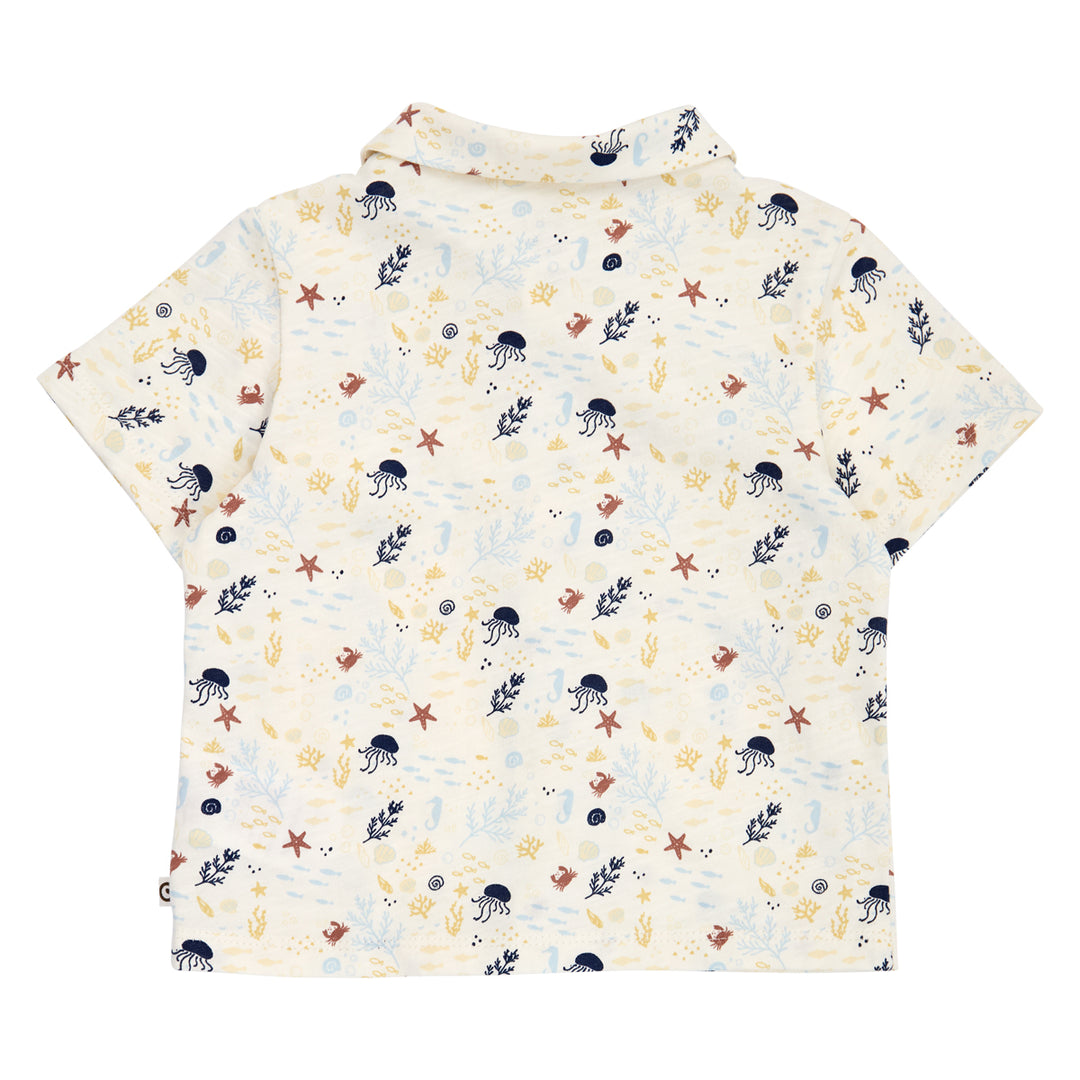 müsli SEA printet skjorte T-shirt Tofu/ Hemp/ Navy 690000308
