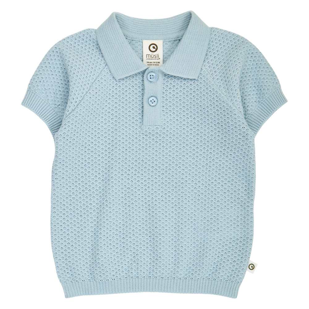 müsli SEA strikket polo T-shirt Ocean 014421102