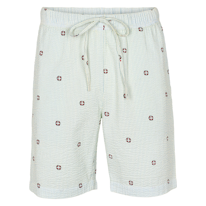 Conservandum SEERSUCKER STRIPE herre shorts Bukser Hemp/ Navy 690000309