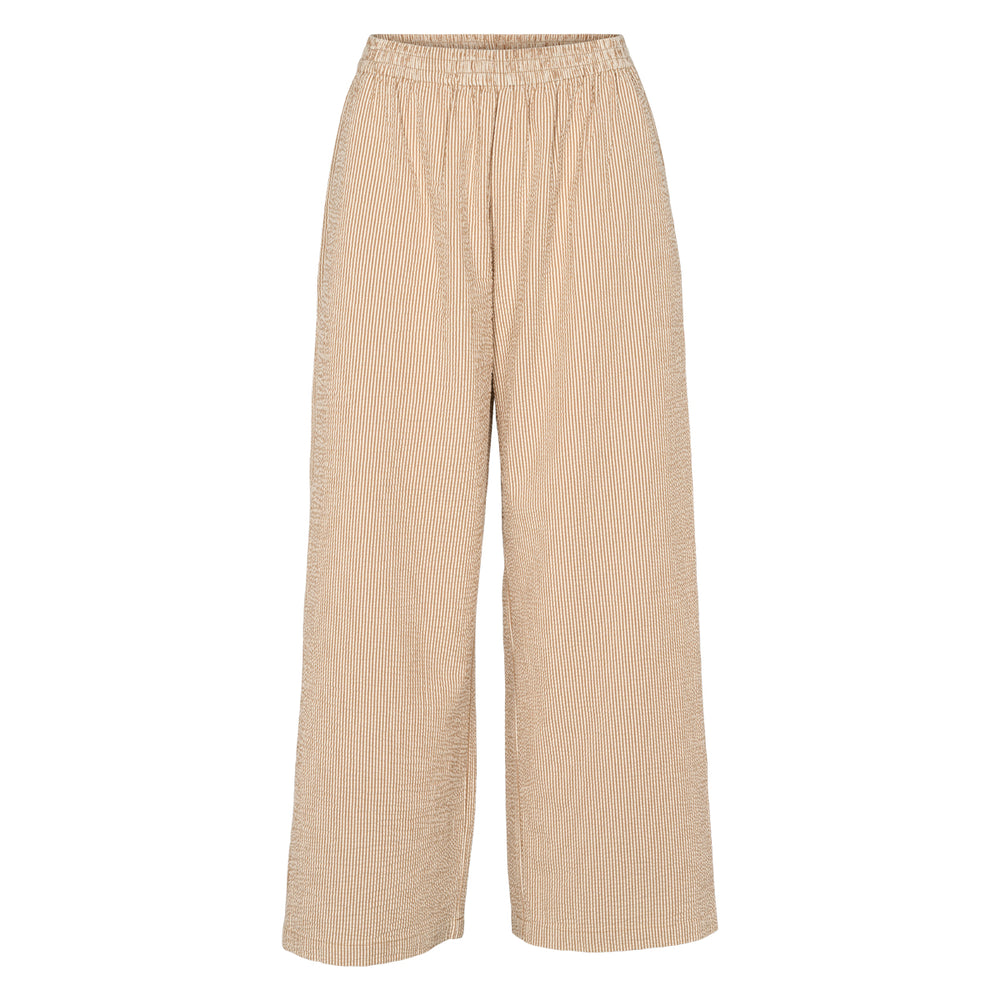 Conservandum SEERSUCKER STRIPE wide leg bukser Bukser Birch/ Muchi 690000346