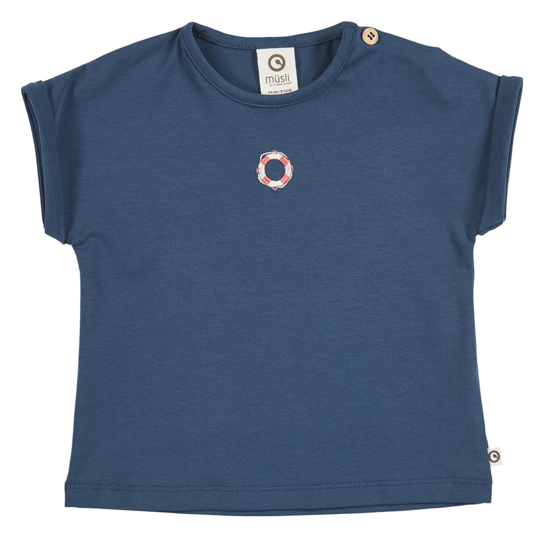 müsli SEERSUCKER T-shirt med redningskrans T-shirt Navy 019403101