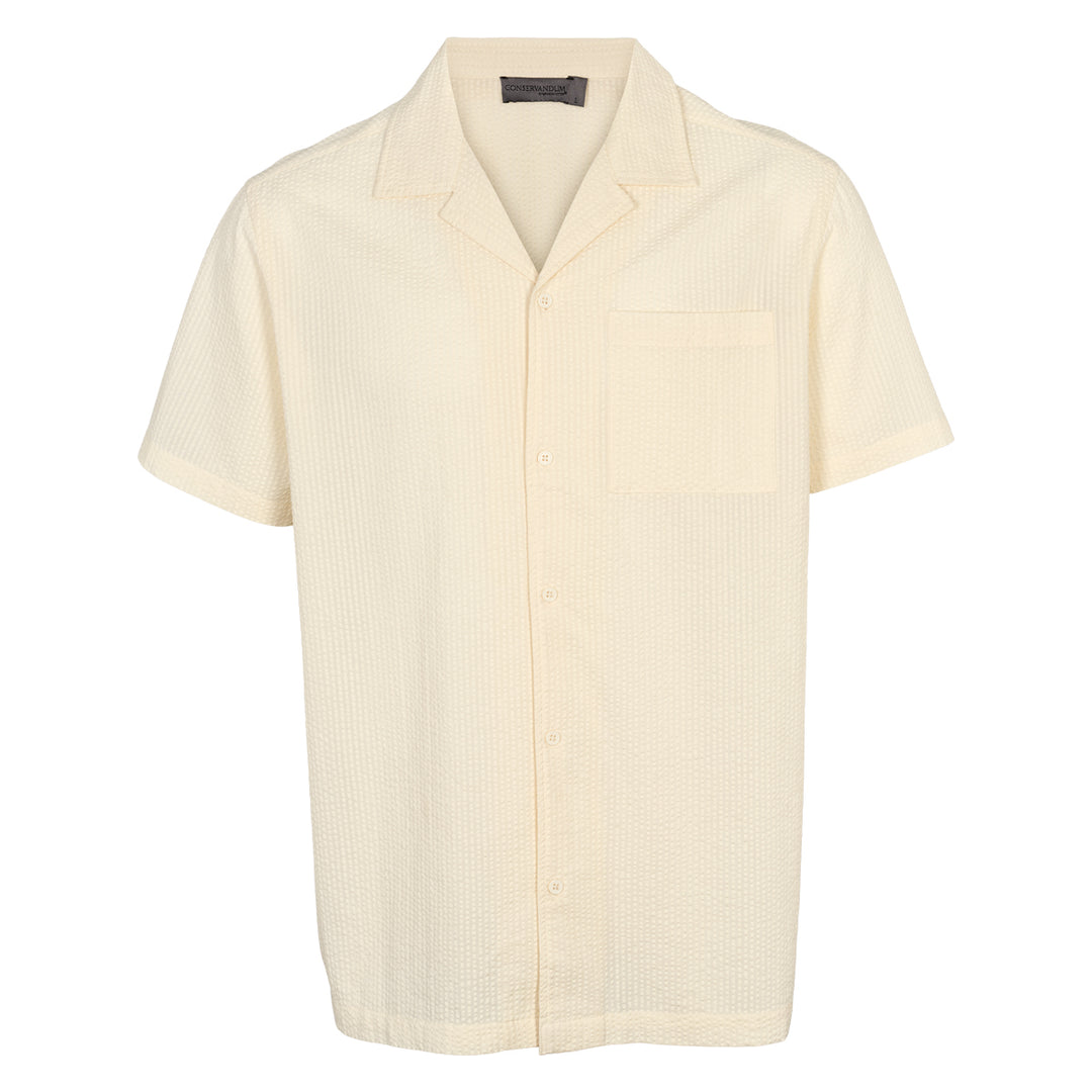 Conservandum SEERSUCKER herre skjorte T-shirt Birch 013090500
