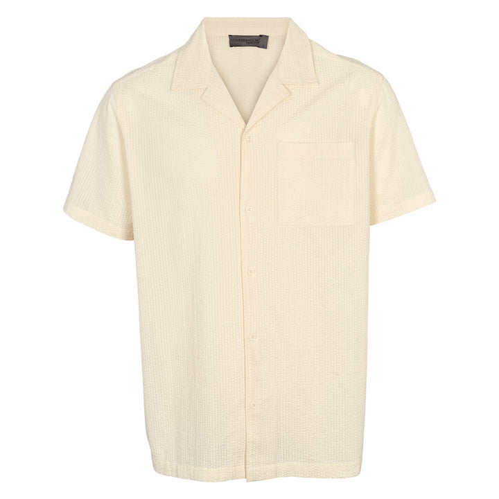 Conservandum SEERSUCKER herre skjorte T-shirt Birch 013090500