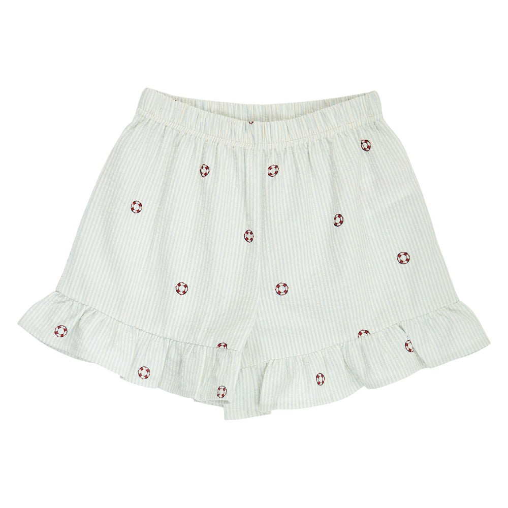müsli SEERSUCKER stribede flæse shorts Bukser Tofu/ Ocean/ Mineral red 690000311