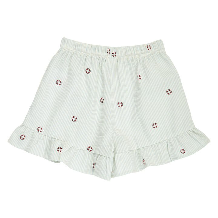 müsli SEERSUCKER stribede flæse shorts Bukser Tofu/ Ocean/ Mineral red 690000311