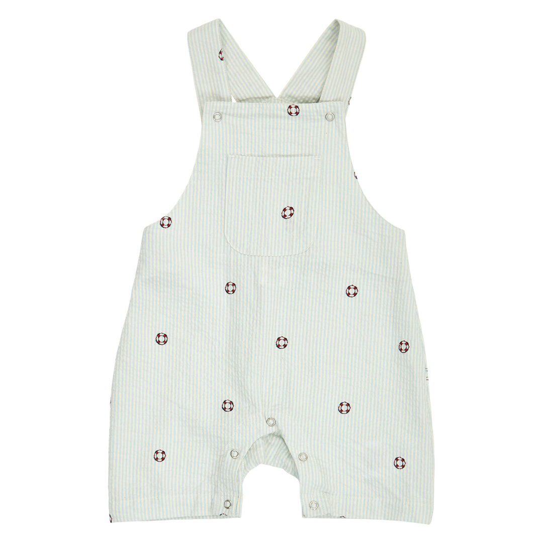 müsli SEERSUCKER stribede overalls Bodystockings Tofu/ Ocean/ Mineral red 690000311