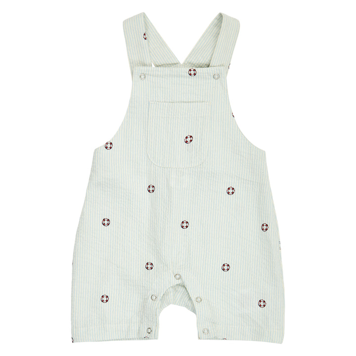 müsli SEERSUCKER stribede overalls Bodystockings Tofu/ Ocean/ Mineral red 690000311