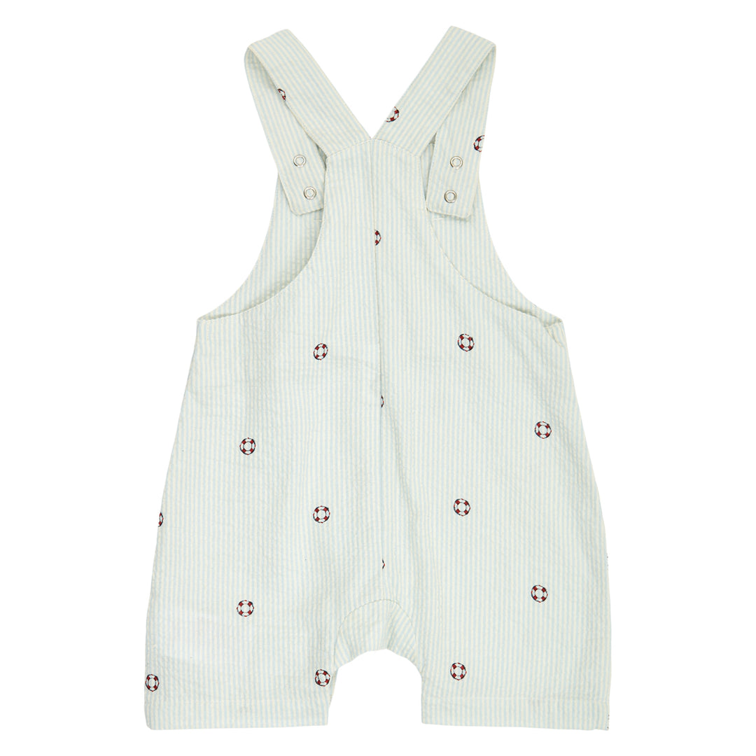 müsli SEERSUCKER stribede overalls Bodystockings Tofu/ Ocean/ Mineral red 690000311