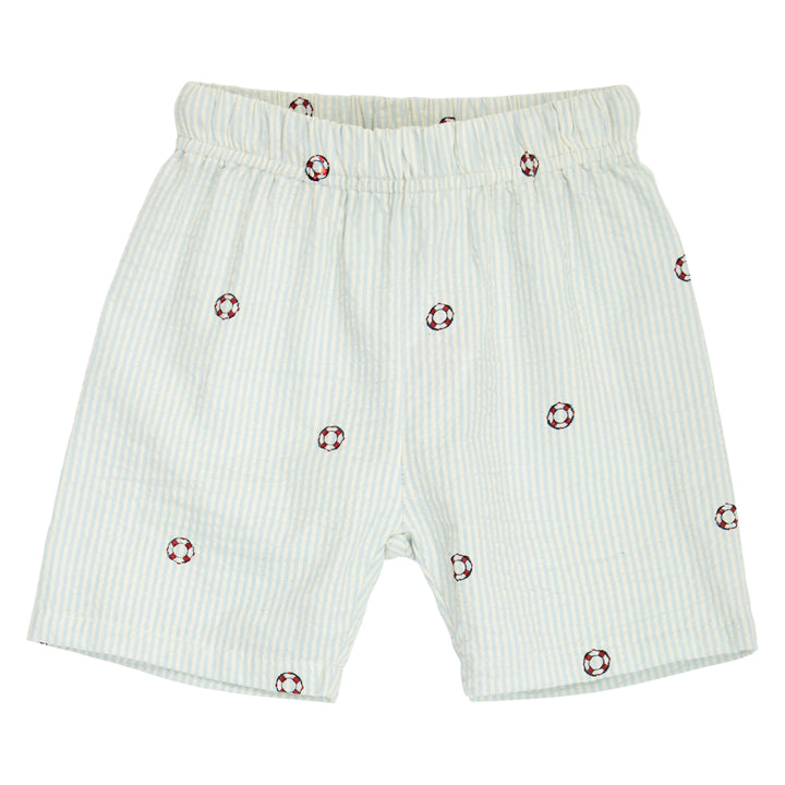 müsli SEERSUCKER stribede shorts Bukser Tofu/ Ocean/ Mineral red 690000311