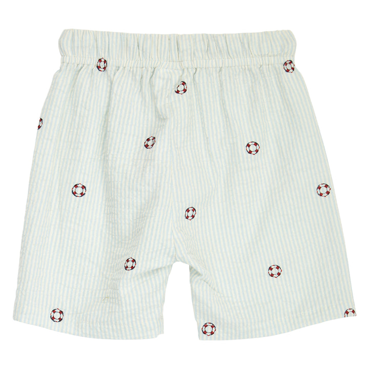 müsli SEERSUCKER stribede shorts Bukser Tofu/ Ocean/ Mineral red 690000311