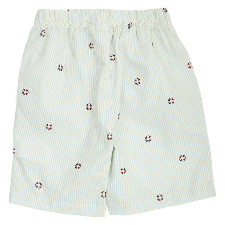 müsli SEERSUCKER stribede shorts Bukser Tofu/ Ocean/ Mineral red 690000311