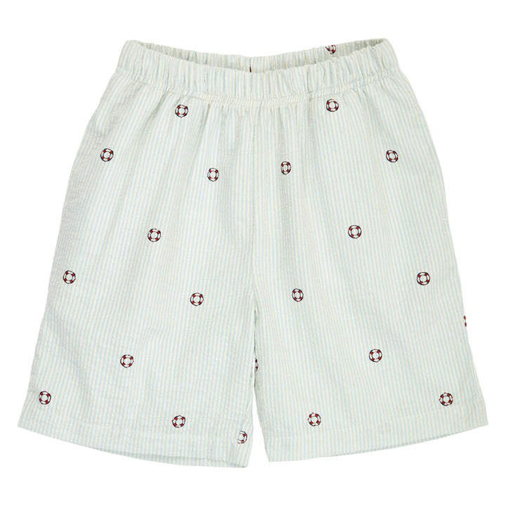müsli SEERSUCKER stribede shorts Bukser Tofu/ Ocean/ Mineral red 690000311