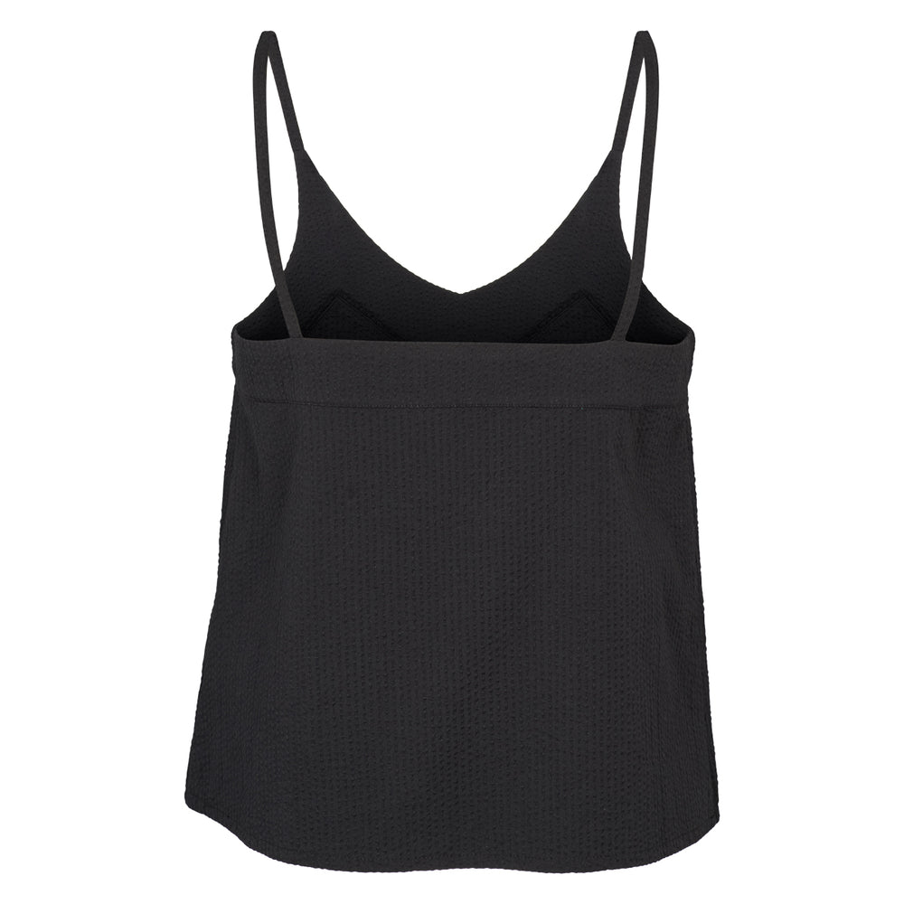 Conservandum SEERSUCKER top med stropper T-shirt Black 019400706