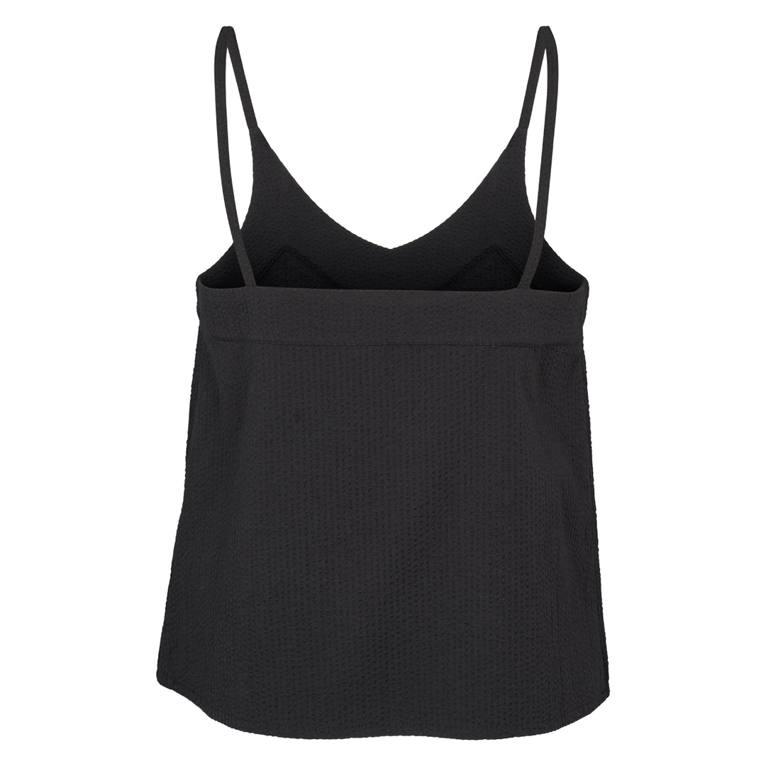 Conservandum SEERSUCKER top med stropper T-shirt Black 019400706