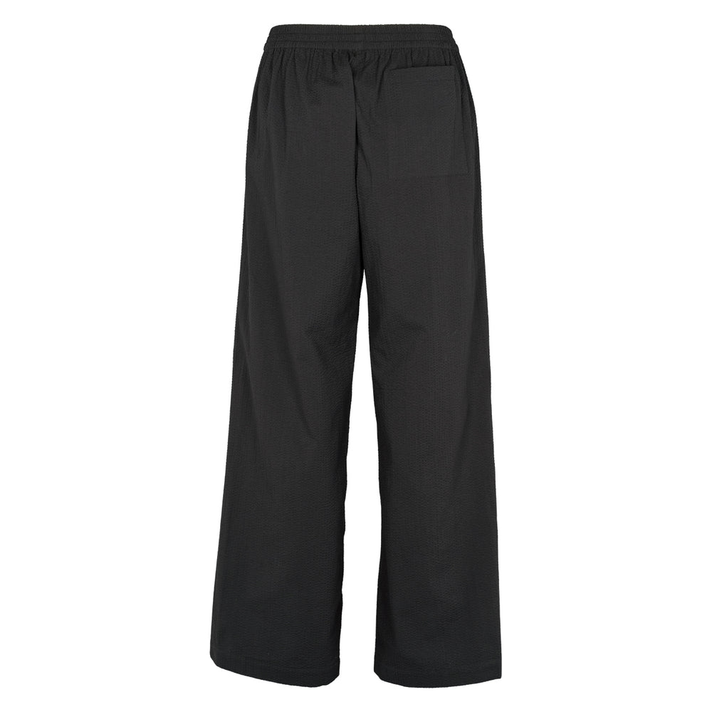 Conservandum SEERSUCKER wide leg bukser Bukser Black 019400706